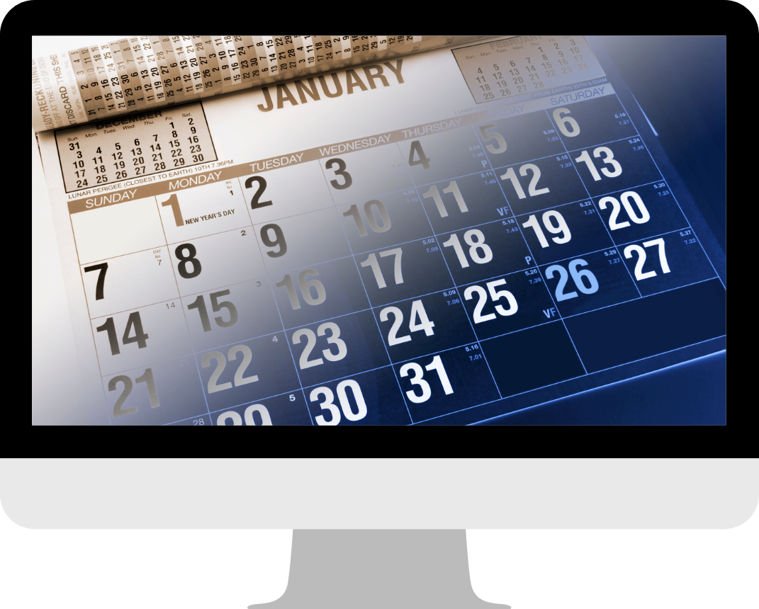 calendar on tablet